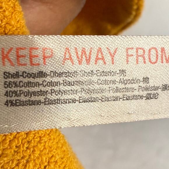 Free People Beach L Fresno Terry Buttoned Golden Pollen Yellow TOP Summer Resort - Picture 9 of 11